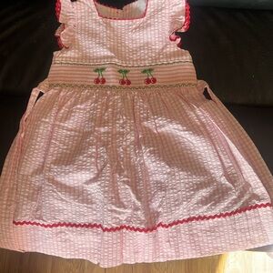 Cherry smocked dress